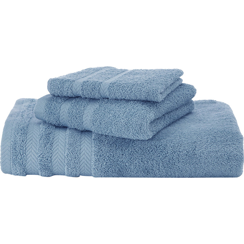 Drap 100% coton de qualité égyptienne Martex, Bleu français