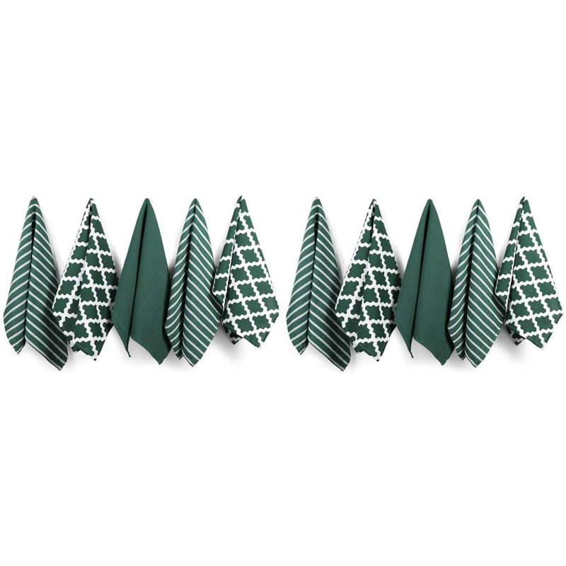 Stripe Jacquard Tea Towel Kitchen Towel, Green