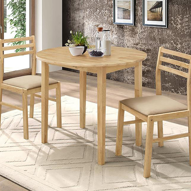 Ensemble de salle à manger 3 pièces avec abattant, Naturel