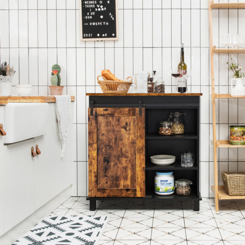 Armoire de rangement industrielle avec porte de grange coulissante