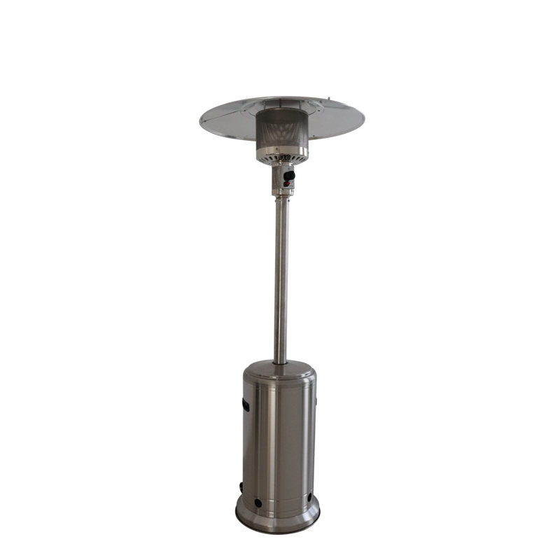 46,000 BTU Standing Patio Heater, Steel Gray, 83.57" H x 32.07" W x 32.07" D