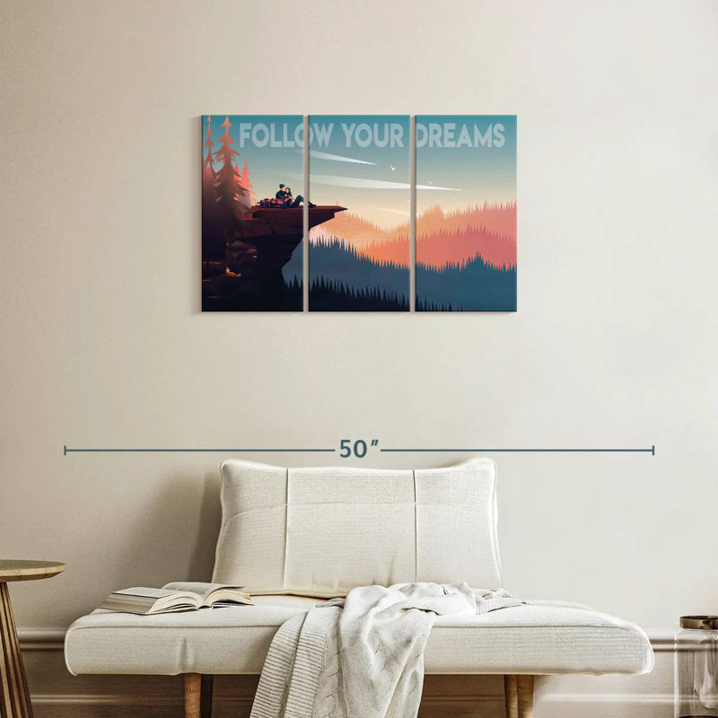 «Tergel Follow Your Dreams Lovers», H 20 po x l 33 po
