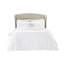 Courtepointe en microfibre blanc très grand / très grand blanc à volants, housse 100% avec coussin contrastant 4 pièces à volants avec très grand jeté, look élégant-121269028