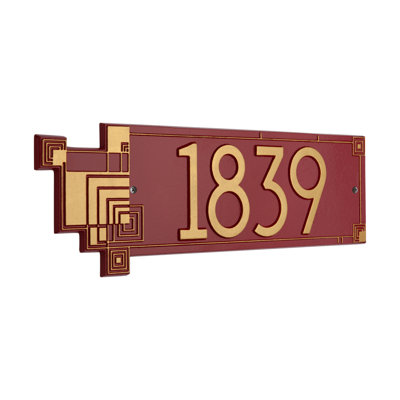 Frank Lloyd Wright Cube Abstraction Modern Plaque, Standard 1-line