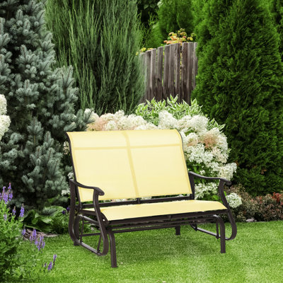 Banc oscillant d'extérieur pour 2 personnes Outsunny