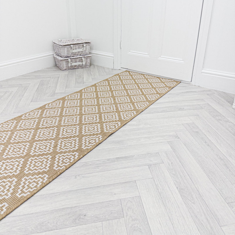 Runner Geometric Shapes Flatweave Area Rug, Runner 60 x 150 cm