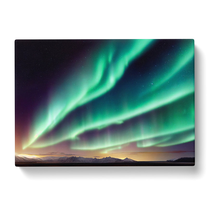 Charismatic Northern Lights - Wrapped Canvas, 50cm H x 76cm W x 3cm D