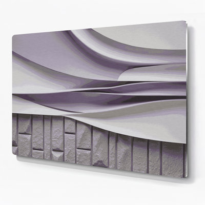 Minimalisme 43, art mural en métal rose