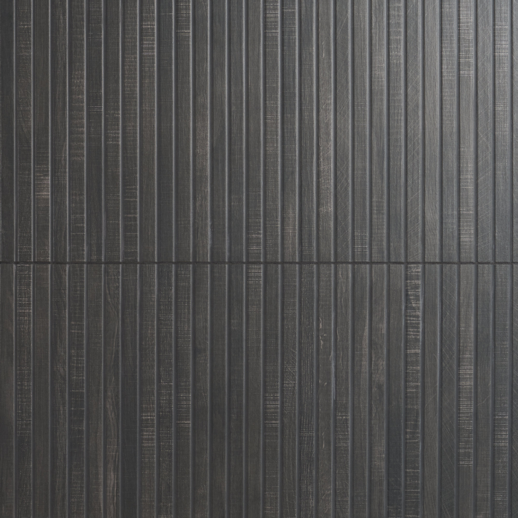 Auburn Ribbon 24 in. x 48 in. Porcelain Ribbed Wood Look Wall Tile (15.49 Sq. Ft. / Case), Black