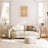 Side Table, 3-Tier Tall End Telephone Table With Adjustable Mesh Shelves, Small Entry Table For Living Room Bedroom Hallway Or Office, White And Gold DW01DH01G1