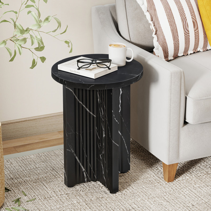 Table de bout en marbre, Black