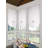 White Emboss Designed Cordless Pleated Paper Shades With Printed Flower Pattern-642198036