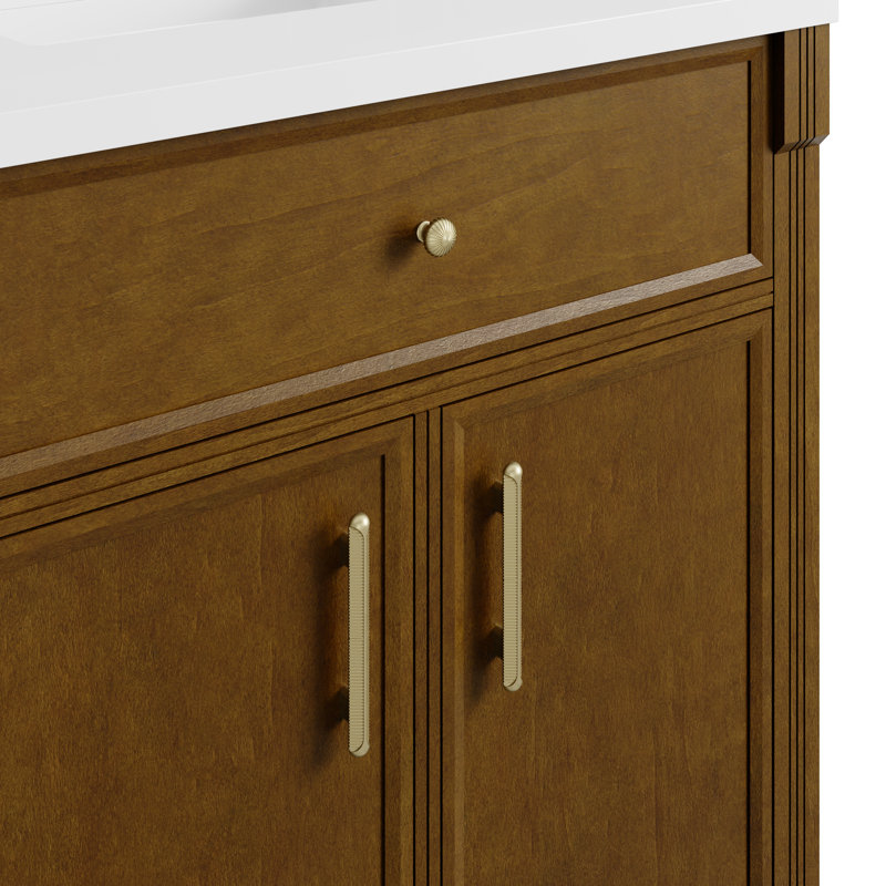 Bellshire 30" W Single Vanity Cabinet, Honey Oak, 30"