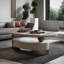 Table basse ovale en pierre-1037026402