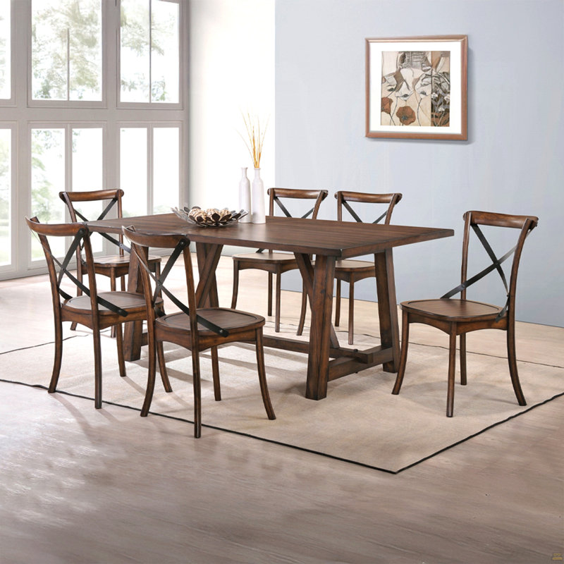 Ensemble de 2 chaises d'appoint de salle à manger en chêne foncé