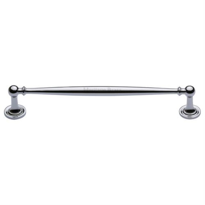 Heritage Brass Heritage Cabinet Pull Colonial Design, 25.4cm H x 2.5cm W x 28cm D, Polished Chrome