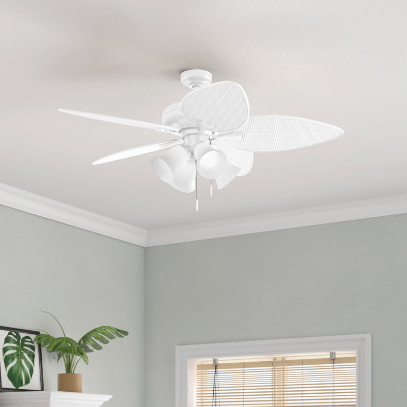 Ventilateur de plafond tropical 52 "Palm Valley, Blanc