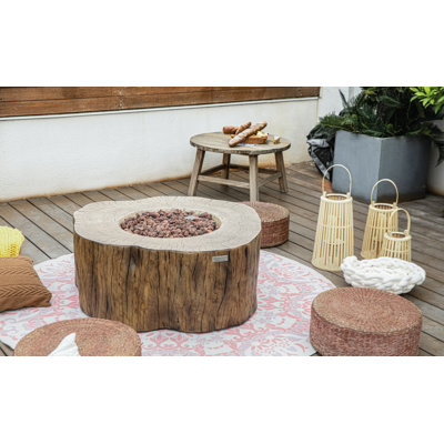 Manchester Outdoor Classic Concrete Fire Table 45,000 BTU - Includes Lava Rocks & PVC Cover