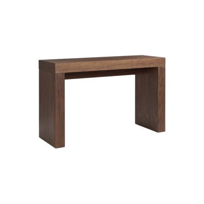 47" Brown Wood Block Console Table