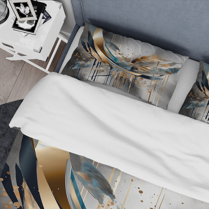 Ensemble de housse de couette Abstract Shapes And Infinity Lines II - Abstract Shapes, Housse de couette pour très grand lit