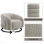 Fauteuil d'appoint pivotant gris Irma