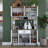 Modern Multi-Purpose Cabinet, Walnut & White Finish, 47.2 x 72.5 x 15.7 inches | 100% Melamine Coated E1 Quality Chipboard, Features Numerous Shelves & 1 Drawer, Wall-Mountable for Additional Storage, Stylish & Functional Design-524629177