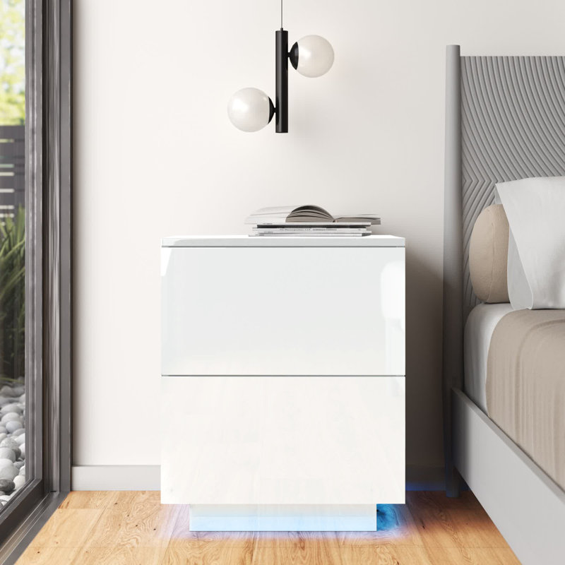 Caletha 17.7'' W Nightstand, White