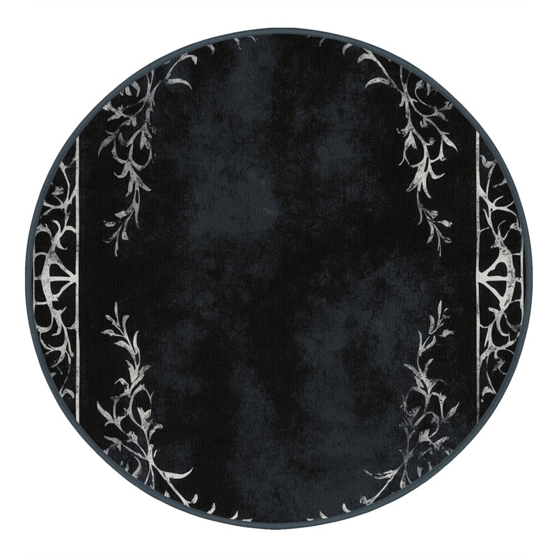 Dusk Whorl Rug, Round 5'