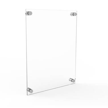 24×36 Wall Mount Clear Acrylic Sign Holder & Frame Brushed Silver –  Displays Outlet – Online Display Signs Retailer
