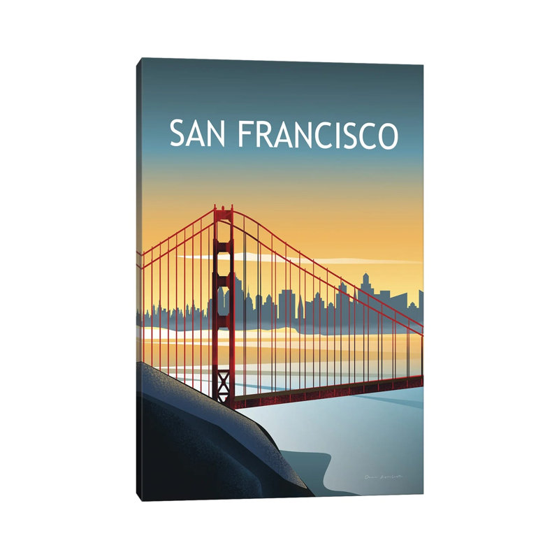 San Francisco II by Omar Escalante - Wrapped Canvas Gallery-Wrapped Canvas Giclée, 20.32 cm H x 30.48 cm W