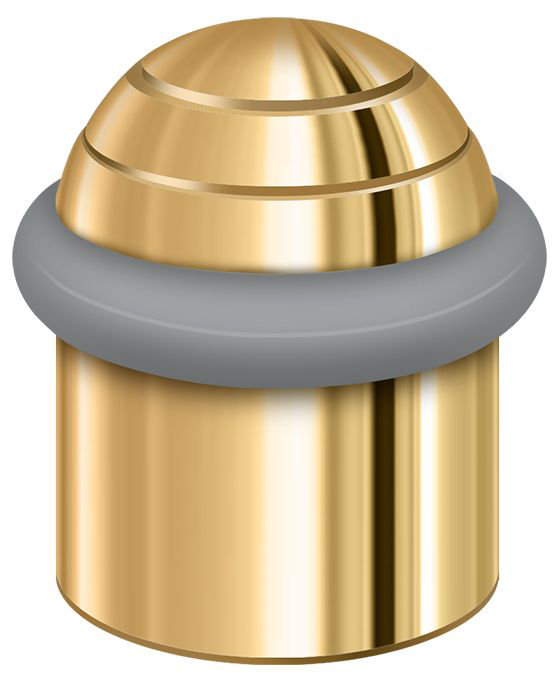 Kick Stop, PVD Polished Brass, 1.625" H x 1.375" W x 1.375" D