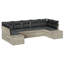289cm Wide Patio Sofa with Cushions