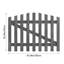Adelheid Gate Fencing with 1 Panel(s) Included-495572477-495572466