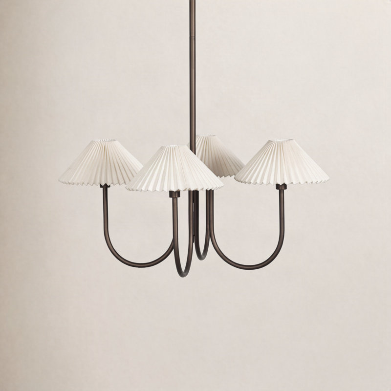 Angelica Marcelle 4 - Light Iron Cone Chandelier