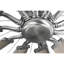 Ventilateur de plafond en nickel antique avec pales en bois de grange Springer-1250638308