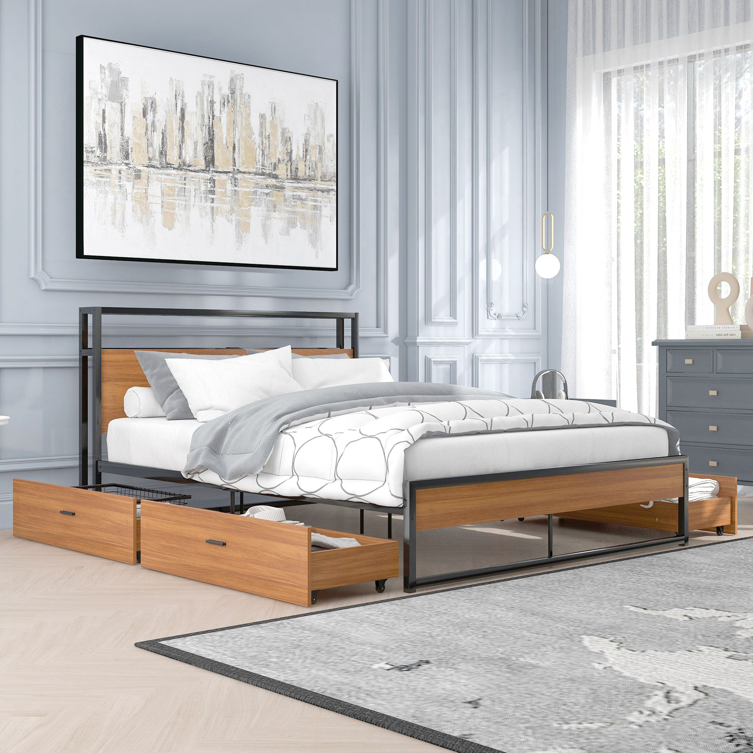 Crate and barrel online bowery storage bed