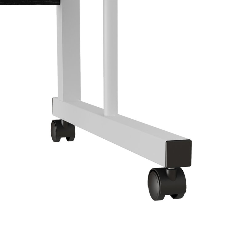 Adjustable Metal Base Computer Desk, Black