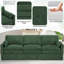Canapé moelleux moderne de 89 po avec coussin rembourré, canapé en chenille avec 2 coussins bien rembourrés, canapé 3 places pour le salon, la chambre à coucher-48576687