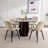 Seferina Leather Dining Chairs Set of 2 – Modern Upholstered Kitchen Side Chairs with Sturdy Metal Legs, Mid-Century Design for Dining Room, Restaurant & Office-1977144556