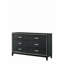 Commode Haiden au fini noir vieilli