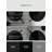 Machine Washable Osnat Drum Set Modern & Contemporary Abstract Rug in Gray – Black Binding-2080054263