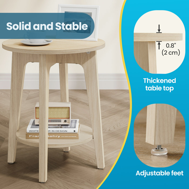 Side Table, Natural Beige