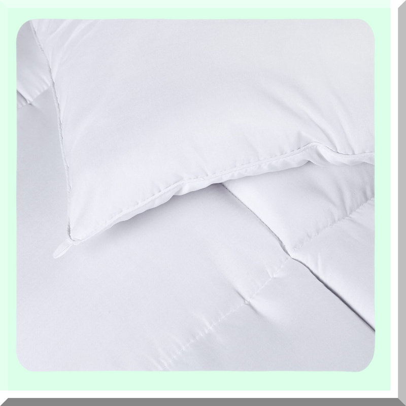 Luxury Cloud Quilted Comforter - Premium Down Alternative Duvet Insert with Corner Tabs & Box Stitched Design for Bed - White Comforter