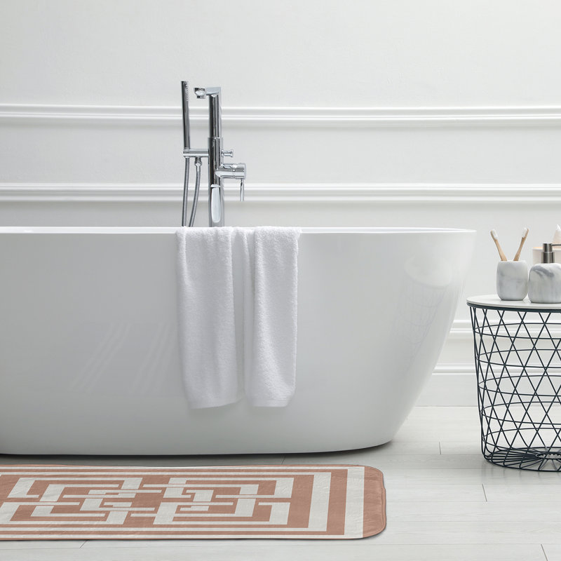 Tapis de bain Nantucket, L 21 po x L 34 po, Rose