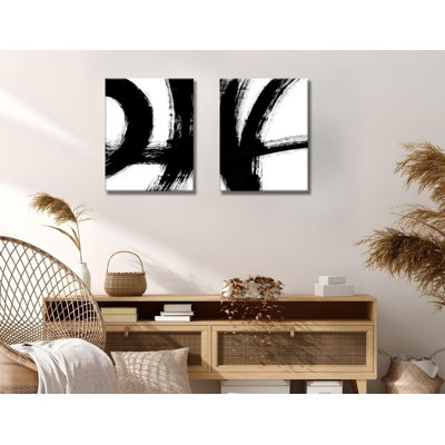 Stunning Decorative Canvas Paintings (2 Pieces), 11.8 x 15.7 inches Each | 50% Cotton / 50% Polyester, Digital Printing on Canvas | Elegant Wooden Frame (0.8 x 1.2 inches) | Perfect for Home Decor & Art Enthusiasts