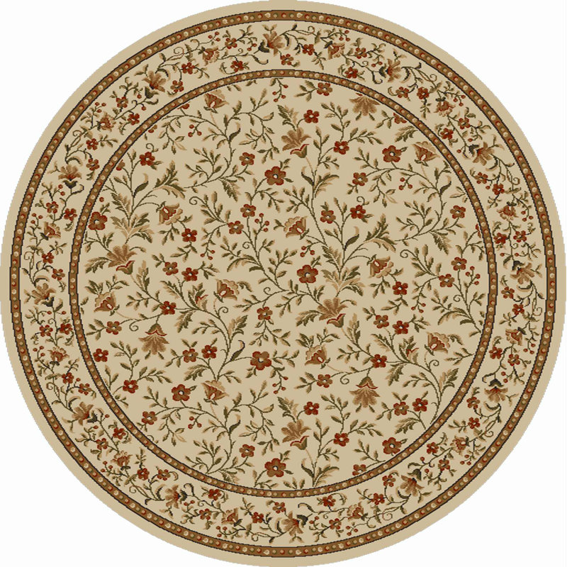 Oriental Indoor Rug, Round 5'3"
