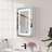 30" H Recessed or Surface LED Mirror Cabinet With Defogger And Adjustable Shelves-1440733833-1440733814