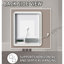 Miroir de salle de bain à DEL à brouillard à intensité variable 24 x 32 pour meuble-lavabo - plus de 3000 lumens, cadre en fer blanc, ajustement de l'éclairage sans soudure à variation de température de couleur-1012578991-1012578985