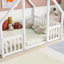Lit double en bois en forme de maison avec clôture, garde-corps, blanc-1327427429-1327427428