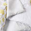 Édredon double jaune avec feuilles à poches latérales - Tissu et drap gris-118740205
